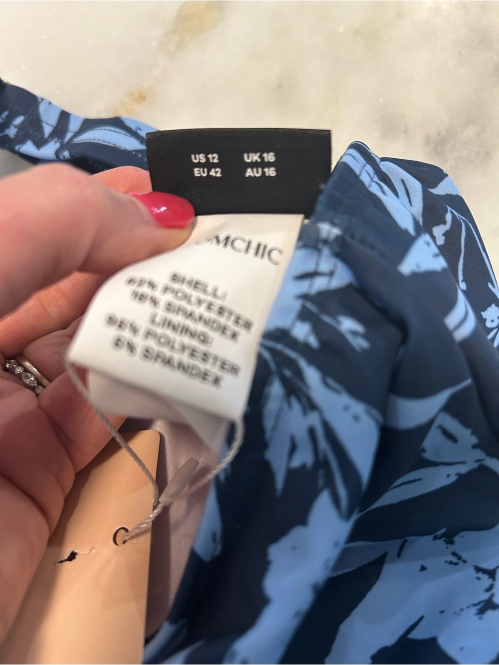 BloomChic Tropical Floral One Piece Swimsuit  Romper NWT Size 12 - Picture 6 of 8